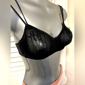 Calvin Klein vintage NWT bra size 32 C sheer black
